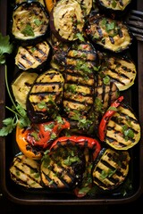 eggplants on a grill
