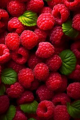 A bunch of raspberries 