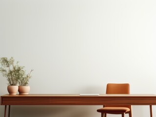 minimalist modern home office interior with desk