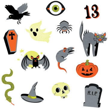 Halloween Pattern Elements