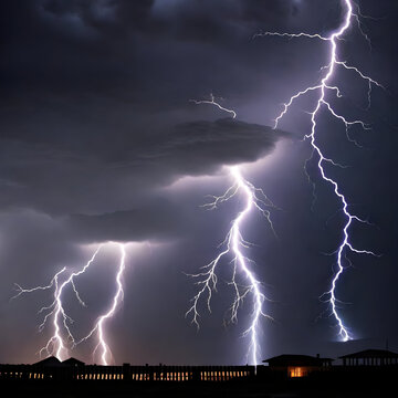 Awe-inspiring images of lightning, thunder, and dramatic cloudscapes in nature.