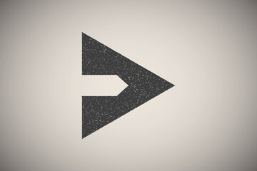 arrow, right, navigation icon vector illustration in stamp style