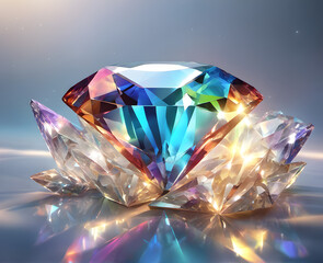 Dazzling Gems: Captivating Macro of Sparkling Diamonds. generative AI