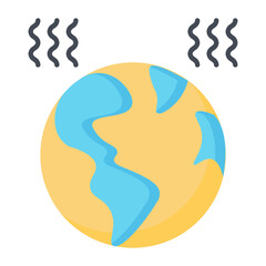 Global Warming Flat Icon