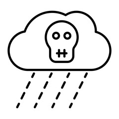 Acid Rain Outline Icon