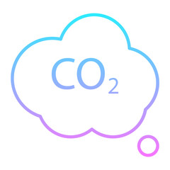 Carbon Dioxide Gradient Icon