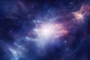 Abstract galaxy background with swirling stars and nebulae