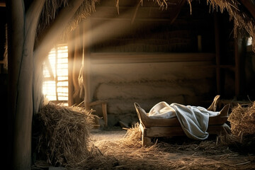 Jesus Christ was born in a humble stable in Bethlehem. The manger is a symbol of His humble and modest beginnings as the Savior of Christianity. (AR 3:2)