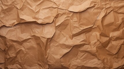 Seamless brown crumpled paper background texture pattern with copy space. - obrazy, fototapety, plakaty