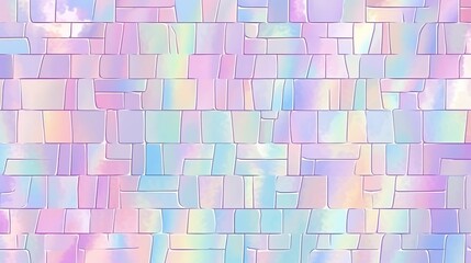 Seamless and trendy colorful rainbow background texture. Soft pastel holographic frosted window refraction pattern. Seamless trendy iridescent rainbow foil texture. Soft holographic pastel