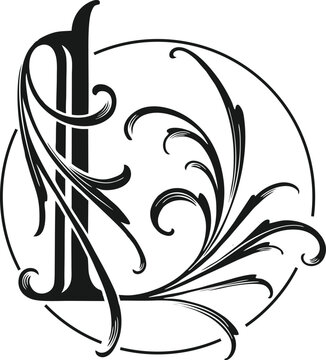 recommend clip art: Antique charm vintage L logo lettering outline vector illustrations for your work logo, merchandise t-shirt, stickers and label designs, poster, greeting cards advertising business company or brands.