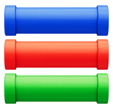 Blue, Red, and Green Pipe - 3D illustration