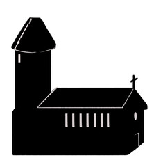 Halloween Cute Illustration Old Church