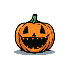 Halloween Pumpkin Vector icon logo ghost character cartoon illustration