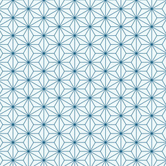 Japanese Traditional Asanoha pattern light blue