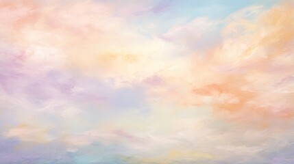 Naklejka na ściany i meble A painting of a sky filled with clouds