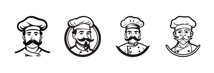 Restaurants Chef Logo and icon design