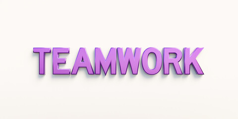 Teamwork, web banner - sign. The word 