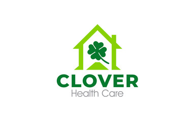 Illustration graphic vector of green clover or shamrock four leaf logo design template