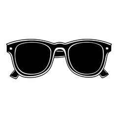 Hand drawn eye glasses textured vector illustration.