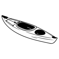 kayaking vector icon, Sketch of kayaking people, Hand drawn Vector illustration