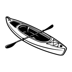 kayaking vector icon, Sketch of kayaking people, Hand drawn Vector illustration