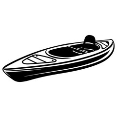 kayaking vector icon, Sketch of kayaking people, Hand drawn Vector illustration