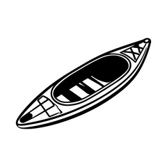 kayaking vector icon, Sketch of kayaking people, Hand drawn Vector illustration