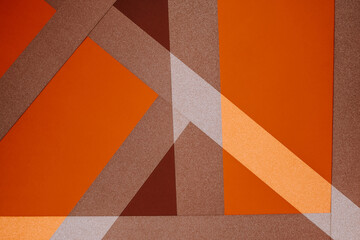 broken lines background in brown, orange and silver colors.Color blocking background. Wallpaper graphic.Abstract graphic background