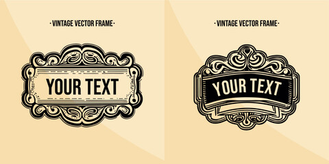 Vintage frame for writing text of message