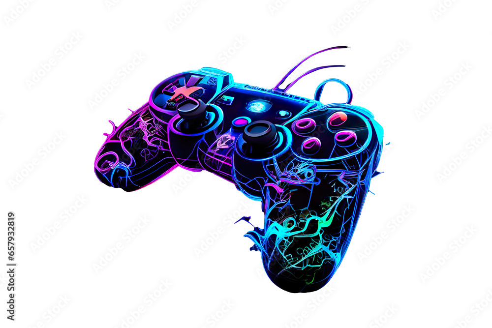 Wall mural abstract video game controller icon