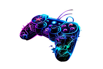 abstract video game controller icon - obrazy, fototapety, plakaty