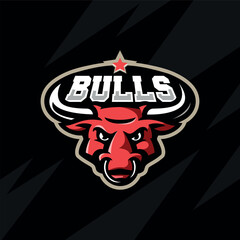 Modern sport/cybersport logo emblem Bulls