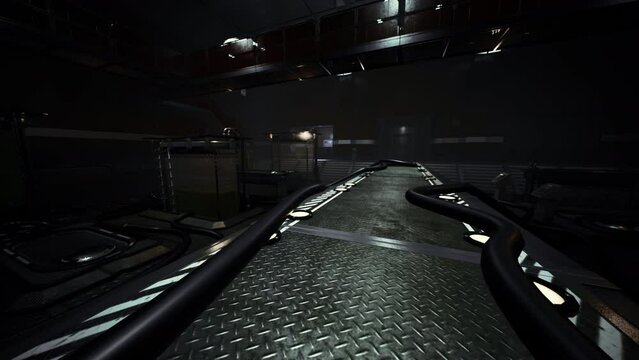 dark and empty electricity laboratory