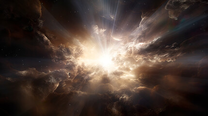 天地創造の光のイメージ - obrazy, fototapety, plakaty