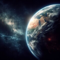 Obraz na płótnie Canvas earth in space
