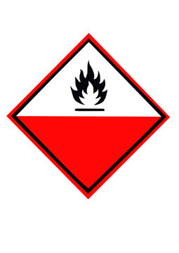 Cartel de identificatorio de Sustancia inflamable