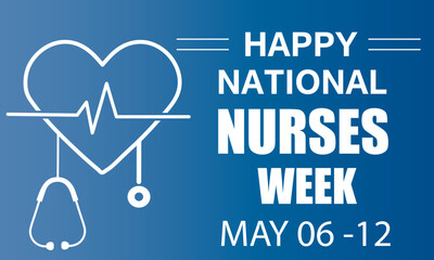 National Nurses Week is observed in United states form 6th to 12th May, Vector illustration of nurses day..eps