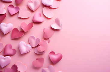 pink heart shaped background valentines day background 