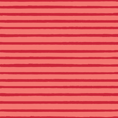 Seamless vector repeat pattern with tonal red and coral colored stripes. Grunge torn edge stiping. Versatile striped backdrop, Christmas stripe pattern, coastal coral red stripes.