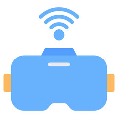 Virtual Reality Icon, Flat style icon vector illustration, Suitable for website, mobile app, print, presentation, infographic and any other project.