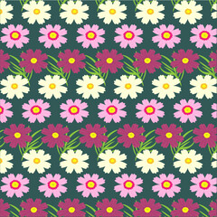 Cosmos flowers pattern.