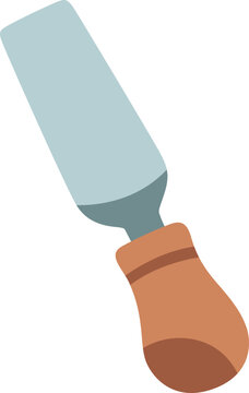 recommend clip art: Narrow plane knife icon illustration