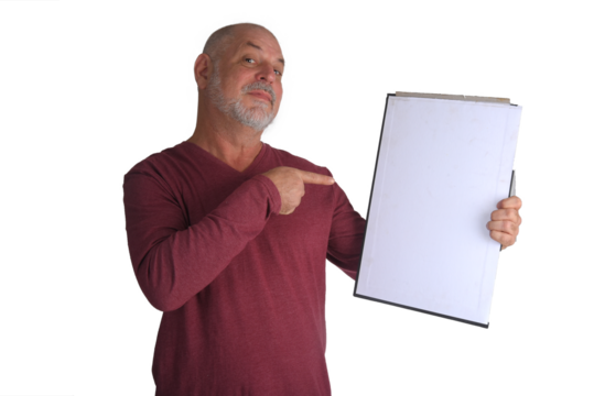 adult man holding advertising board, ideal for advertising and promotional editing