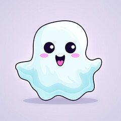 cute kawaii halloween ghost, generative AI