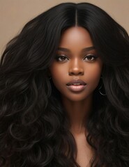 Fototapeta premium portrait of a woman with hair