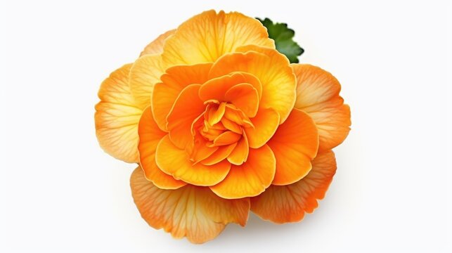 orange flower isolated on white