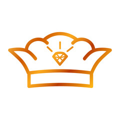 gold crown simple vector, isolated on white
