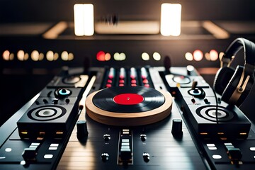 dj mixer at the party