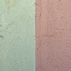 Bright colored painted textured walls in Oaxaca Mexico